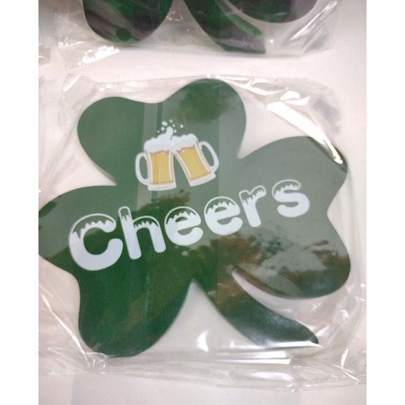 Jetec St. Patrick's Day Freestanding Shamrock Decor 4 Pieces Wooden Shamrock - Picture 4 of 8